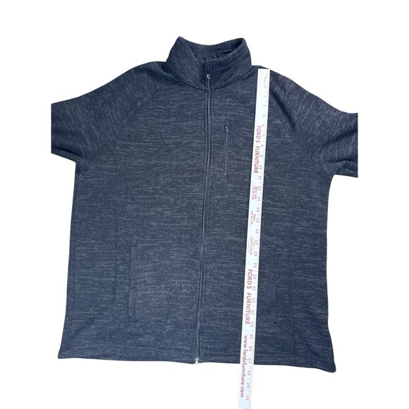 SWISSTECH Full Zip Sweater Jacket Black Heather Zipper Pockets Large Cozy Casual - Picture 9 of 10